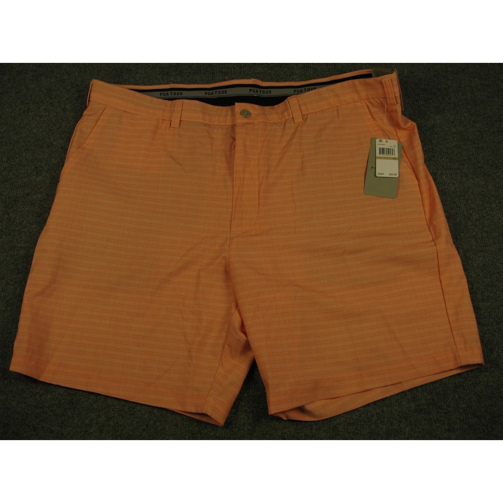 PGA TOUR Mens Golf Shorts Pink Active Gripper Waistband UPF 50 Size 42 NWT #2206